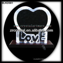 Blank Crystal Love for 3d laser engraving